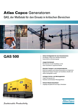 Naftové elektrocentrály Atlas Copco QAS 500 VD