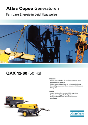 Naftové elektrocentrály Atlas Copco QAX 30 Dd FW