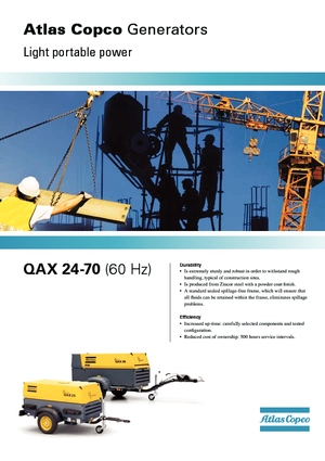 Naftové elektrocentrály Atlas Copco QAX 45