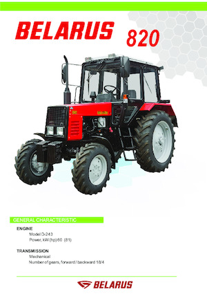 Traktory se zadním náhonem Belarus 820