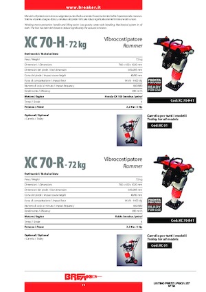 Vibrační pěchy naftové a benzínové Breaker XC 70 R 4 T