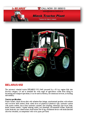 Traktory 4WD Belarus 952