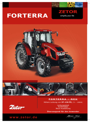 Traktory 4WD Zetor Forterra 115
