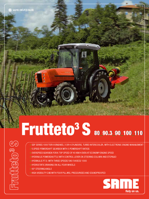 Traktory 4WD SAME Frutteto³ S 90.3 GS DT
