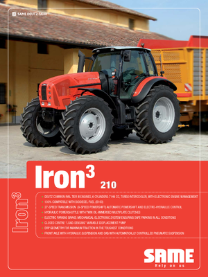 Traktory 4WD SAME Iron³ 210 DCR