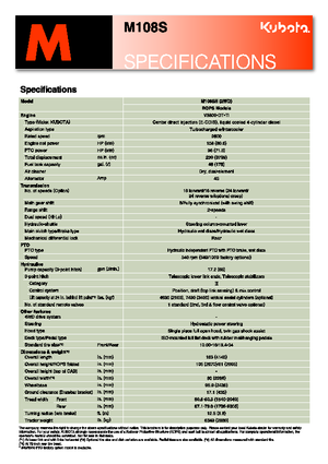 Traktory 4WD Kubota M 108 S