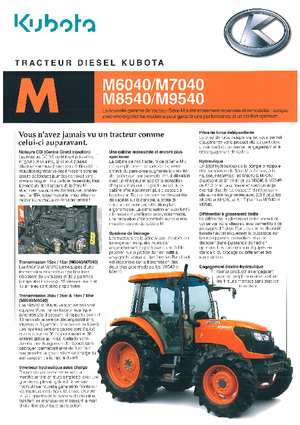 Traktory 4WD Kubota M 9540