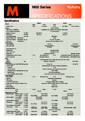 Traktory 4WD Kubota M 7060