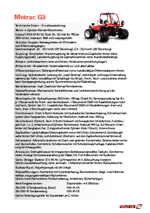 Traktory 4WD Reform Werke Metrac G 3