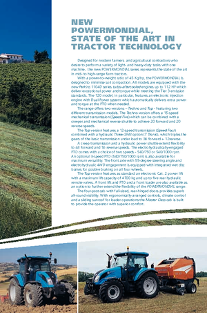 Traktory 4WD Landini Powermondial 110 Techno