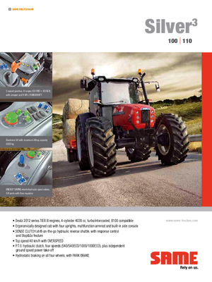 Traktory 4WD SAME Silver³ 100 DT