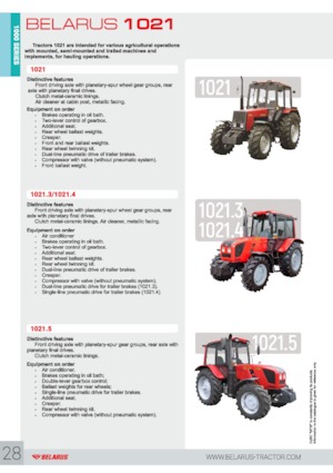 Traktory 4WD Belarus 1021.3