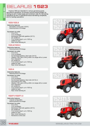 Traktory 4WD Belarus 1523.4