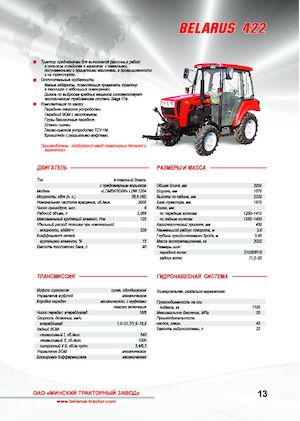 Traktory 4WD Belarus 422