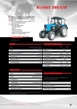 Traktory 4WD Belarus 820 F