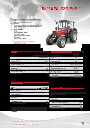 Traktory 4WD Belarus 920.2 F