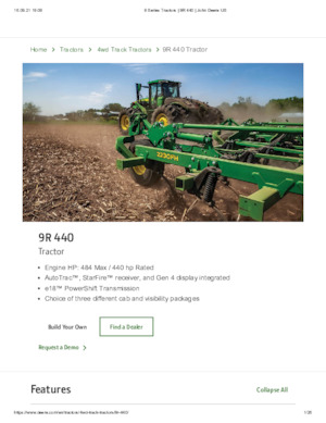 Traktory 4WD John Deere 9R 440