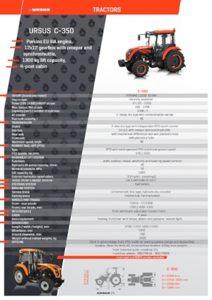 Traktory 4WD Ursus C-380