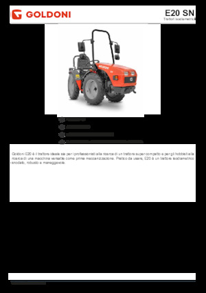 Traktory 4WD Goldoni E 20 SN 