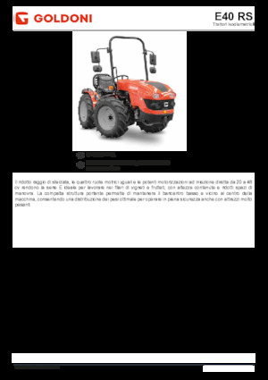 Traktory 4WD Goldoni E 40 RS 