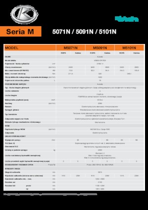 Traktory 4WD Kubota M5101N