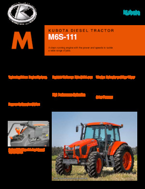 Traktory 4WD Kubota M6S-111