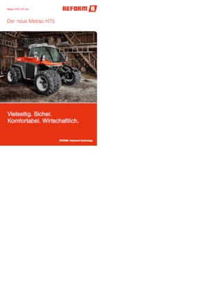Traktory 4WD Reform Werke Metrac H 75 pro