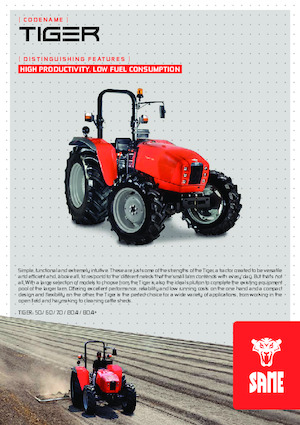 Traktory 4WD SAME Tiger 80.4+