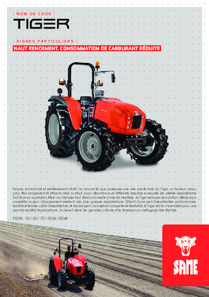 Traktory 4WD SAME Tiger 80.4+