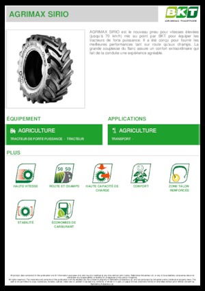 Pneumatiky pro zemědělské stroje BKT AGRIMAX SIRIO 540/65 R 38