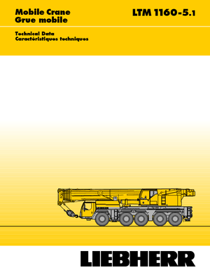 Univerzální terénní jeřáby Liebherr LTM 1160-5.1 (10x6x8)