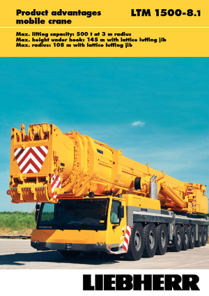 Univerzální terénní jeřáby Liebherr LTM 1500-8.1