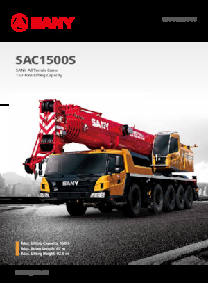 Univerzální terénní jeřáby Sany SAC1500S