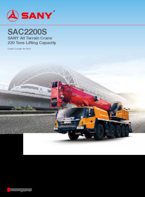 Univerzální terénní jeřáby Sany SAC2200S