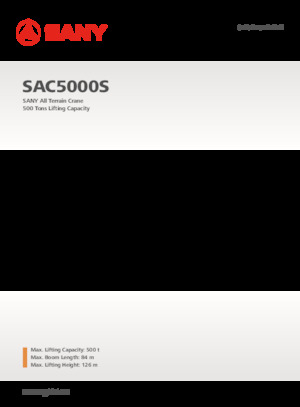 Univerzální terénní jeřáby Sany SAC5000S 