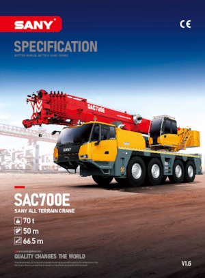 Univerzální terénní jeřáby Sany SAC700E 