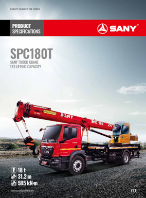 Univerzální terénní jeřáby Sany SPC180T