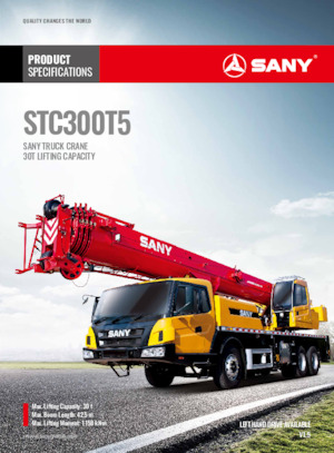 Univerzální terénní jeřáby Sany STC300T5