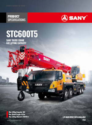 Univerzální terénní jeřáby Sany STC600T5