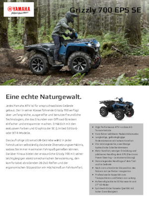 Čtyřkolky Yamaha GRIZZLY 700 EPS SE