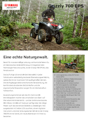 Čtyřkolky Yamaha GRIZZLY 700 EPS