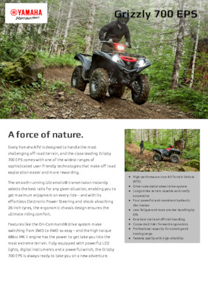 Čtyřkolky Yamaha GRIZZLY 700 EPS