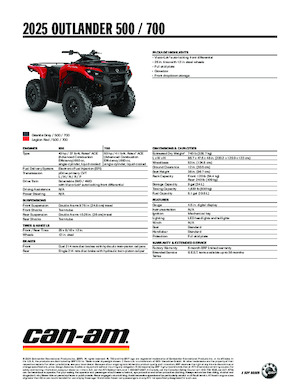 Čtyřkolky can-am OUTLANDER 500