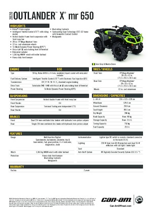 Čtyřkolky can-am OUTLANDER 650 XMR 