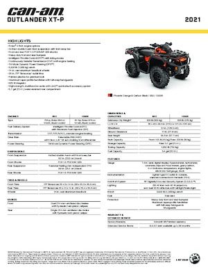 Čtyřkolky can-am OUTLANDER 1000R XT-P 