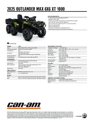 Čtyřkolky can-am OUTLANDER MAX 6x6 XT 1000