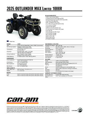 Čtyřkolky can-am OUTLANDER MAX Limited 1000R