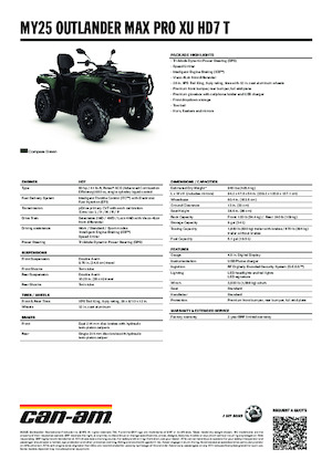 Čtyřkolky can-am OUTLANDER MAX PRO XU HD7 T
