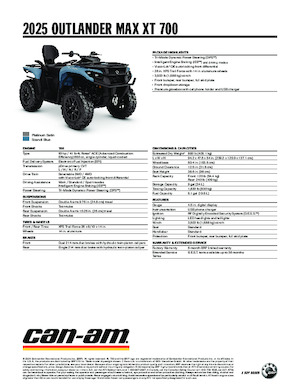 Čtyřkolky can-am OUTLANDER MAX XT 700