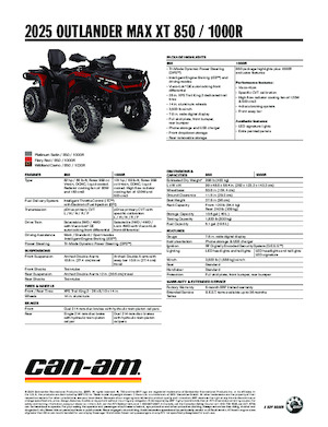 Čtyřkolky can-am OUTLANDER MAX XT 850